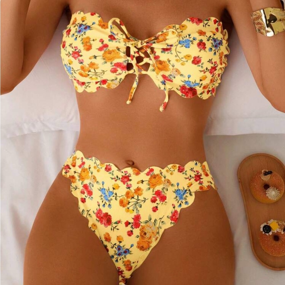 Floral Yellow Bikini Set